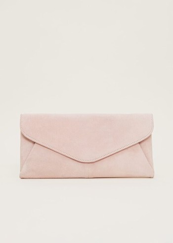 Phase Eight Wendie Suede Bags Rose Canada | HTELBR-056